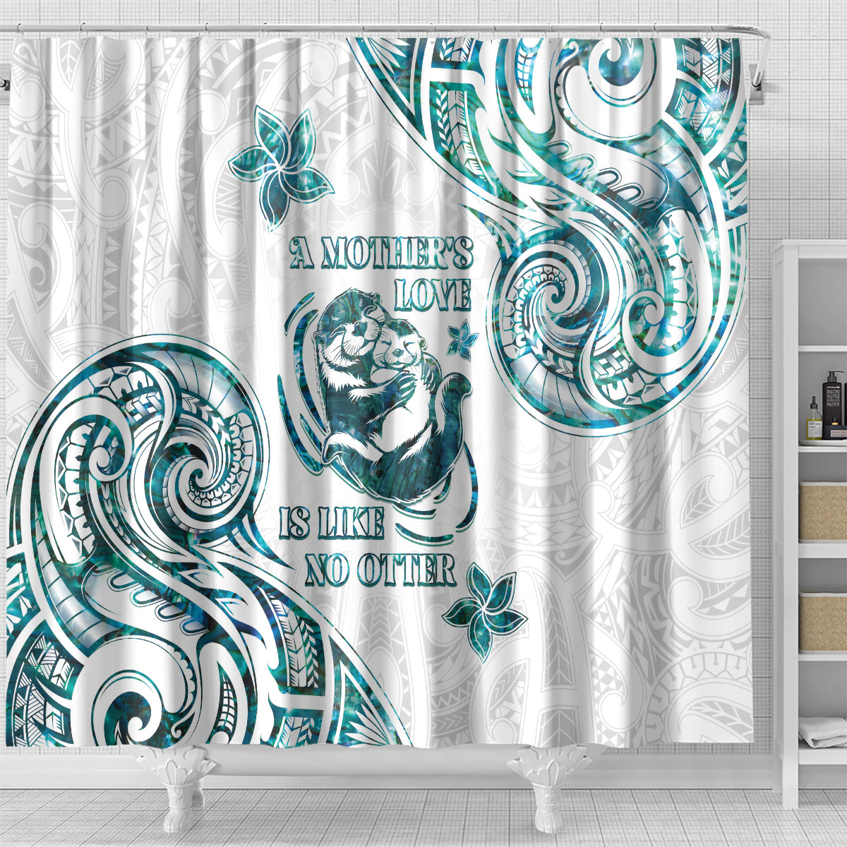 New Zealand Aotearoa Hari Ra Mama Shower Curtain A Mother's Love Is Like No Otter LT05 - Polynesian Pride