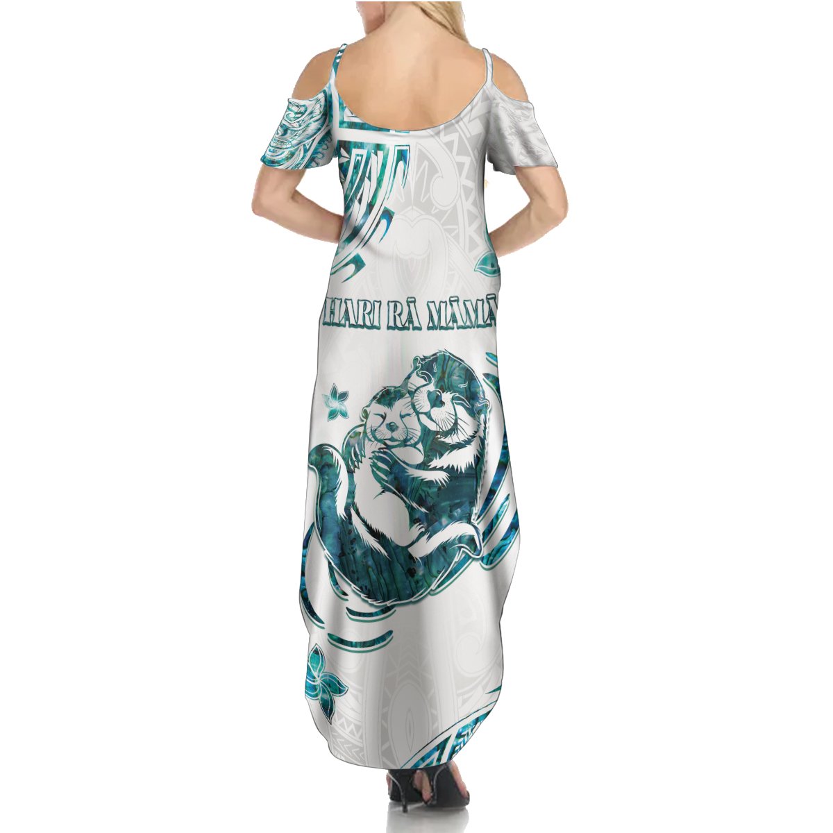 New Zealand Aotearoa Hari Ra Mama Summer Maxi Dress A Mother's Love Is Like No Otter LT05 - Polynesian Pride