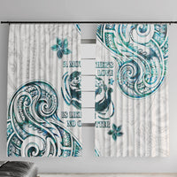 New Zealand Aotearoa Hari Ra Mama Window Curtain A Mother's Love Is Like No Otter LT05 With Hooks White - Polynesian Pride