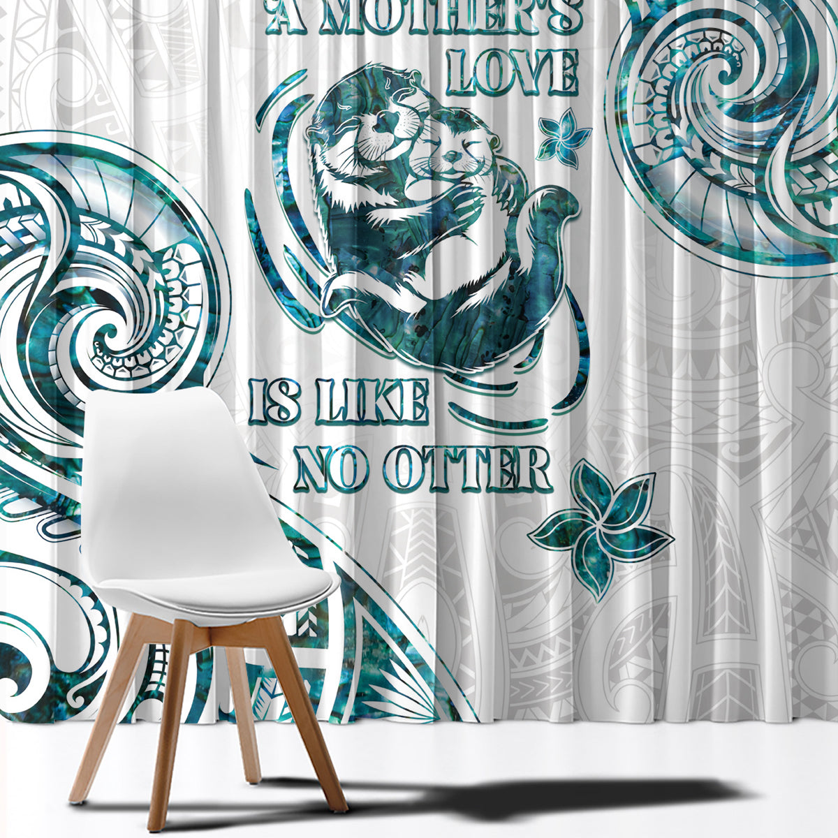 New Zealand Aotearoa Hari Ra Mama Window Curtain A Mother's Love Is Like No Otter LT05 - Polynesian Pride