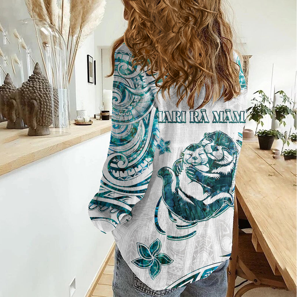 New Zealand Aotearoa Hari Ra Mama Women Casual Shirt A Mother's Love Is Like No Otter LT05 - Polynesian Pride