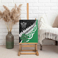 New Zealand And Ireland Rugby Canvas Wall Art Silver Fern With Celtic Cross LT05 - Polynesian Pride