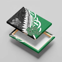 New Zealand And Ireland Rugby Canvas Wall Art Silver Fern With Celtic Cross LT05 - Polynesian Pride