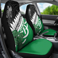 New Zealand And Ireland Rugby Car Seat Cover Silver Fern With Celtic Cross LT05 - Polynesian Pride