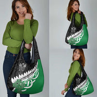 New Zealand And Ireland Rugby Grocery Bag Silver Fern With Celtic Cross LT05 - Polynesian Pride