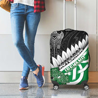 New Zealand And Ireland Rugby Luggage Cover Silver Fern With Celtic Cross LT05 - Polynesian Pride