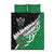 New Zealand And Ireland Rugby Quilt Bed Set Silver Fern With Celtic Cross