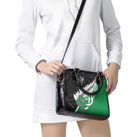 New Zealand And Ireland Rugby Shoulder Handbag Silver Fern With Celtic Cross LT05 - Polynesian Pride