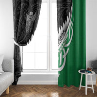 New Zealand And Ireland Rugby Window Curtain Silver Fern With Celtic Cross LT05 - Polynesian Pride