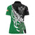 New Zealand And Ireland Rugby Custom Women Polo Shirt Silver Fern With Celtic Cross