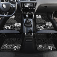 Hawaii Hibiscus With Black Polynesian Pattern Car Mats