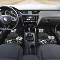 Hawaii Hibiscus With Black Polynesian Pattern Car Mats