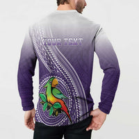 Personalized Manua High School Button Sweatshirt Polynesian Tribal Pattern
