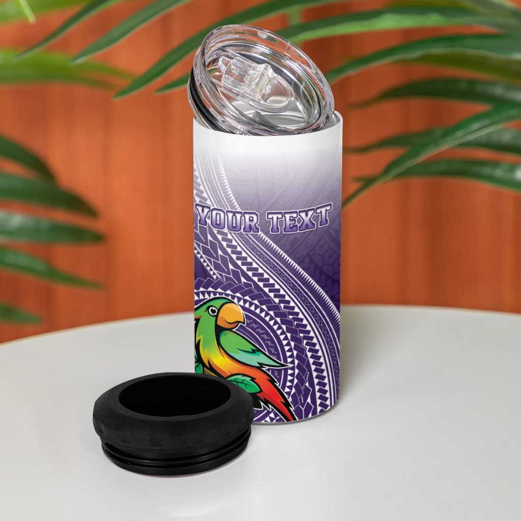 Personalized Manua High School 4 in 1 Can Cooler Tumbler Polynesian Tribal Pattern