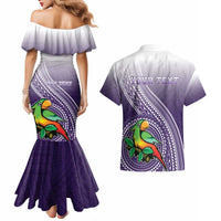 Personalized Manua High School Couples Matching Mermaid Dress and Hawaiian Shirt Polynesian Tribal Pattern LT05 - Polynesian Pride