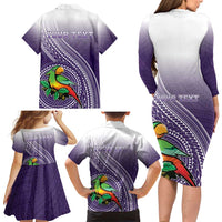 Personalized Manua High School Family Matching Long Sleeve Bodycon Dress and Hawaiian Shirt Polynesian Tribal Pattern LT05 - Polynesian Pride