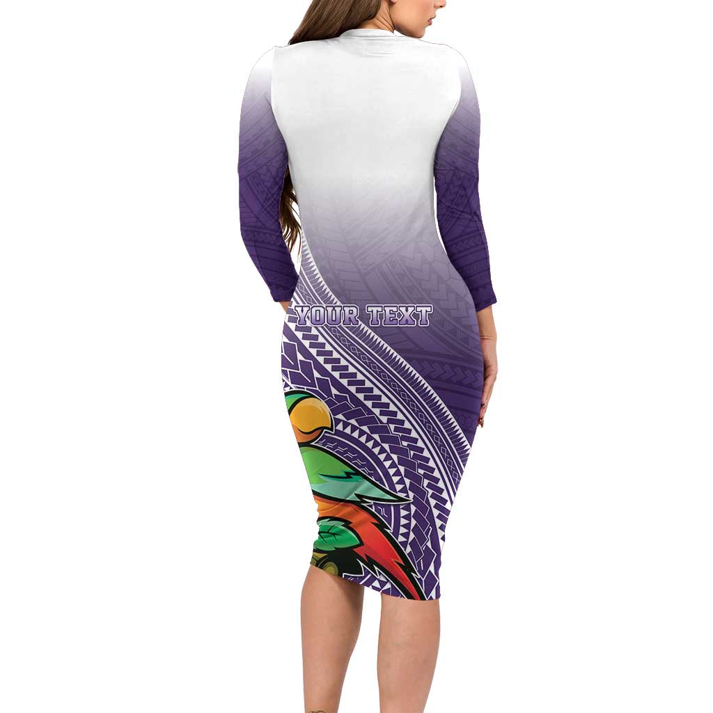 Personalized Manua High School Family Matching Long Sleeve Bodycon Dress and Hawaiian Shirt Polynesian Tribal Pattern LT05 - Polynesian Pride