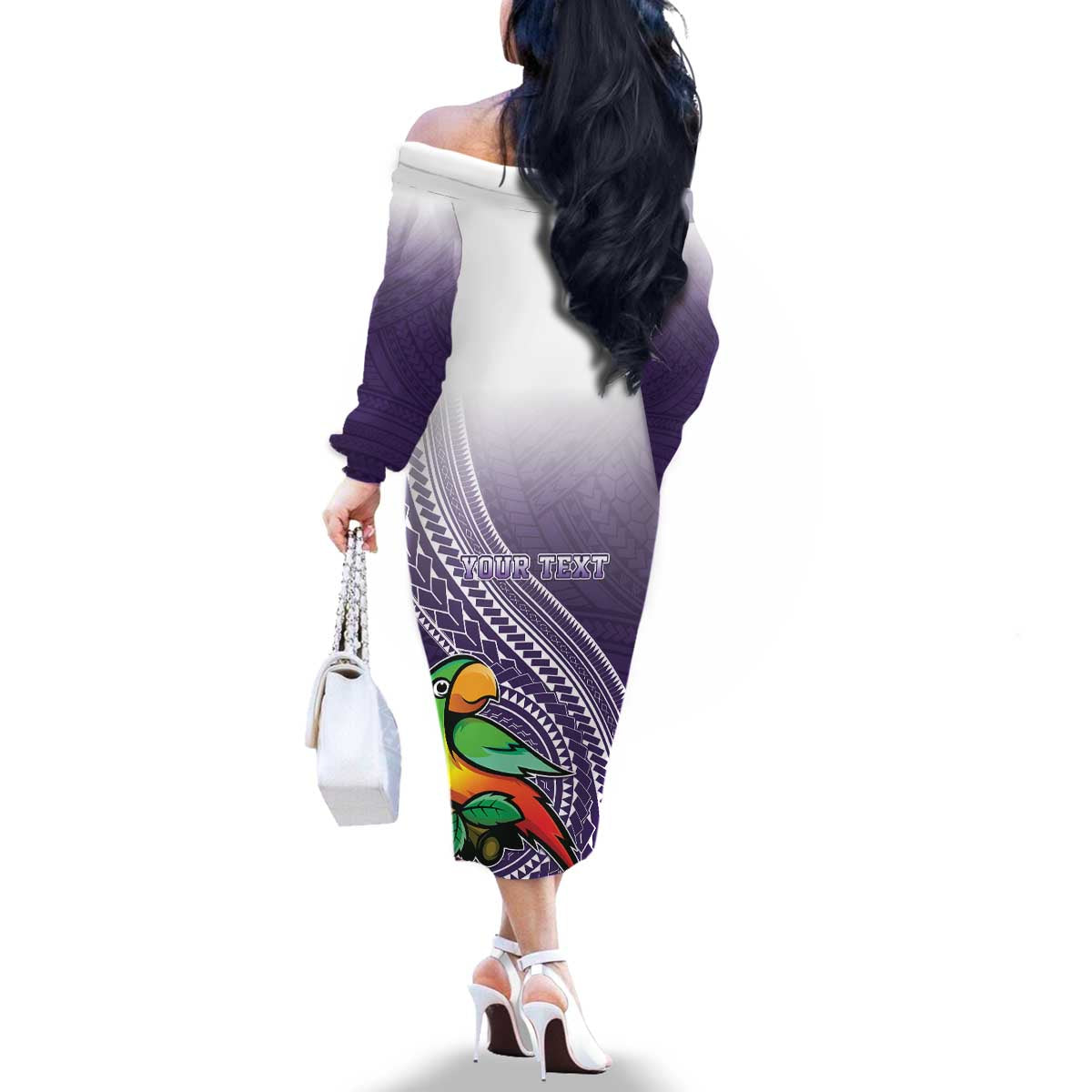 Personalized Manua High School Family Matching Off The Shoulder Long Sleeve Dress and Hawaiian Shirt Polynesian Tribal Pattern LT05 - Polynesian Pride
