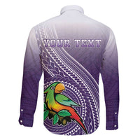 Personalized Manua High School Family Matching Off Shoulder Short Dress and Hawaiian Shirt Polynesian Tribal Pattern