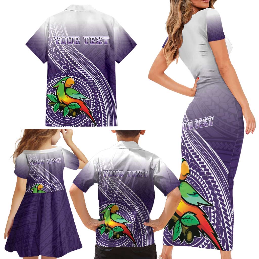 Personalized Manua High School Family Matching Short Sleeve Bodycon Dress and Hawaiian Shirt Polynesian Tribal Pattern LT05 - Polynesian Pride