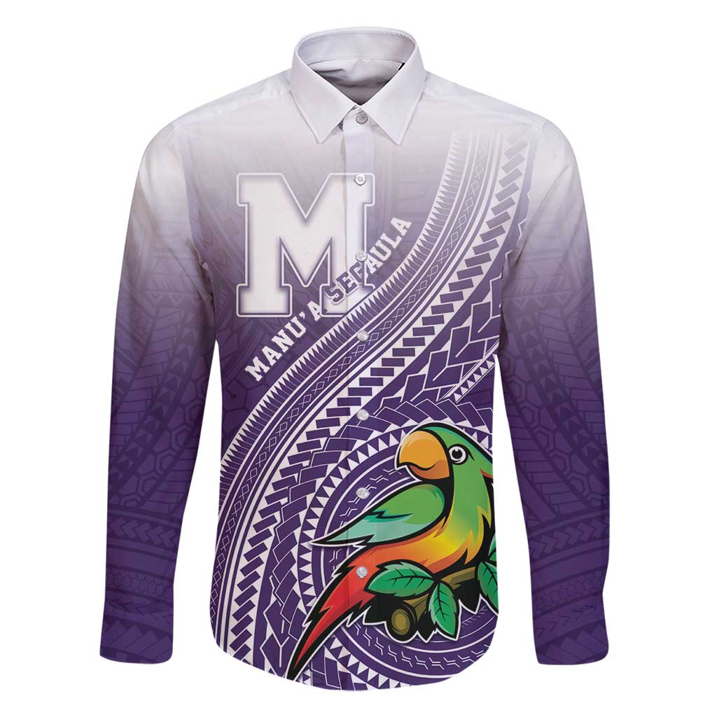 Personalized Manua High School Family Matching Summer Maxi Dress and Hawaiian Shirt Polynesian Tribal Pattern