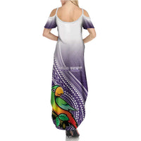 Personalized Manua High School Family Matching Summer Maxi Dress and Hawaiian Shirt Polynesian Tribal Pattern