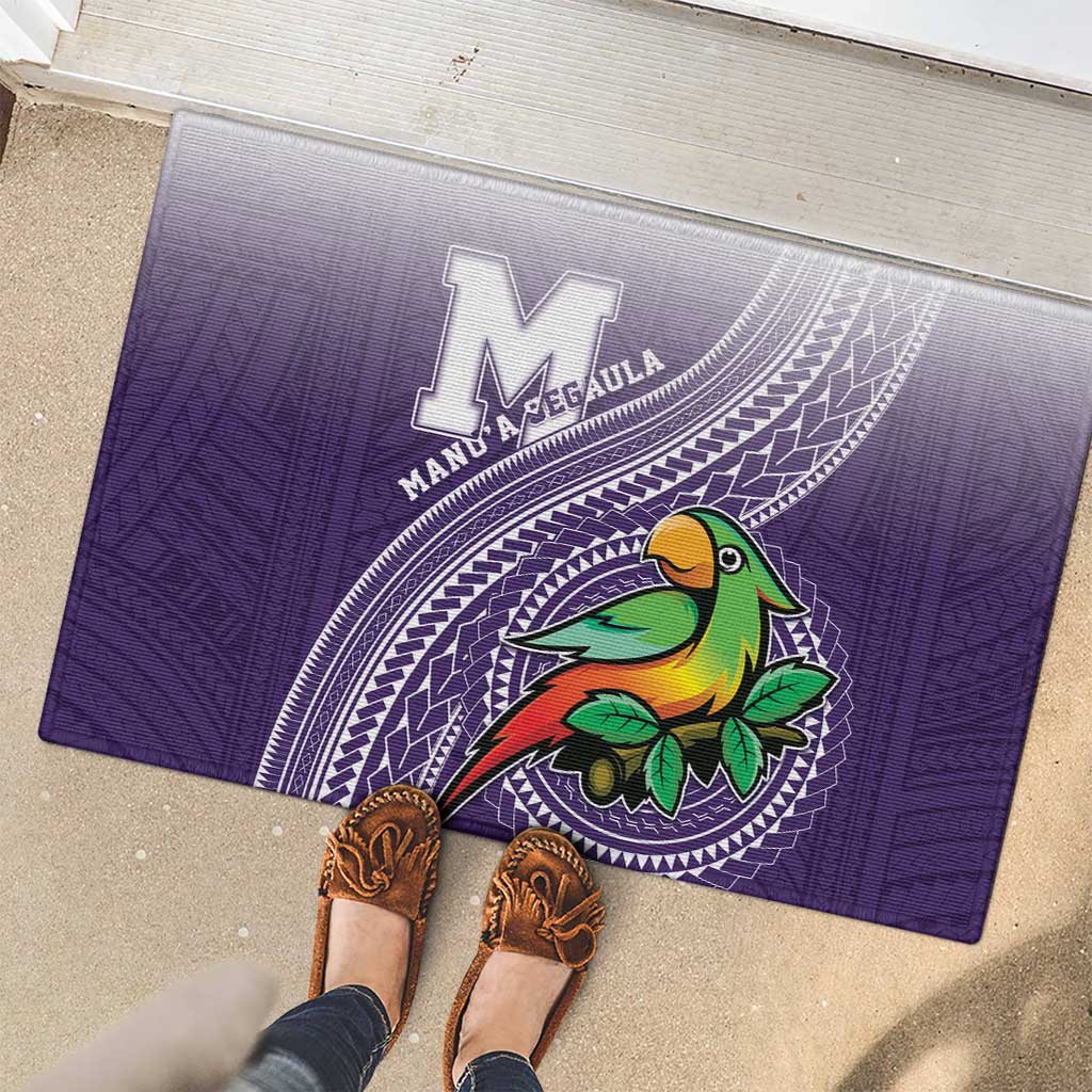 Manua High School Rubber Doormat Polynesian Tribal Pattern