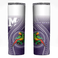 Personalized Manua High School Skinny Tumbler Polynesian Tribal Pattern LT05 Purple - Polynesian Pride