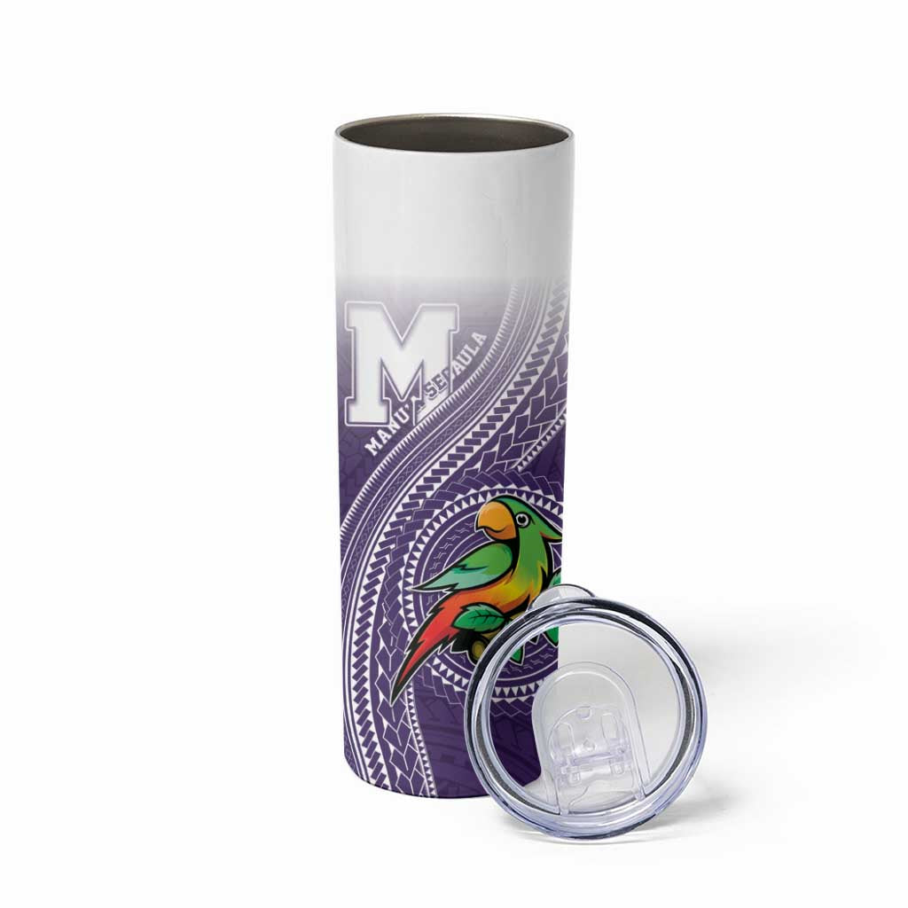 Personalized Manua High School Skinny Tumbler Polynesian Tribal Pattern LT05 - Polynesian Pride