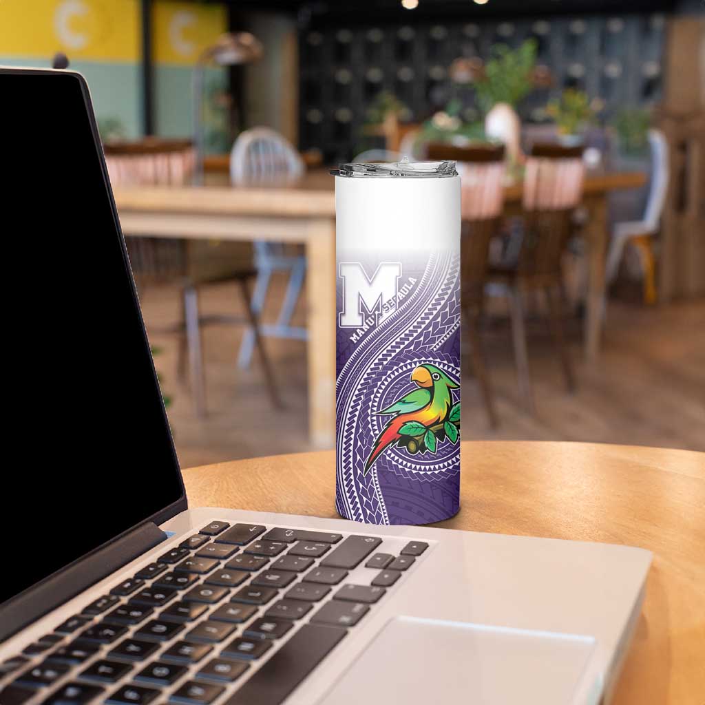 Personalized Manua High School Skinny Tumbler Polynesian Tribal Pattern LT05 - Polynesian Pride