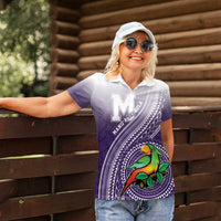 Personalized Manua High School Women Polo Shirt Polynesian Tribal Pattern LT05 - Polynesian Pride