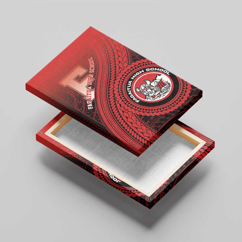 Fagaitua High School Canvas Wall Art Polynesian Tribal Pattern