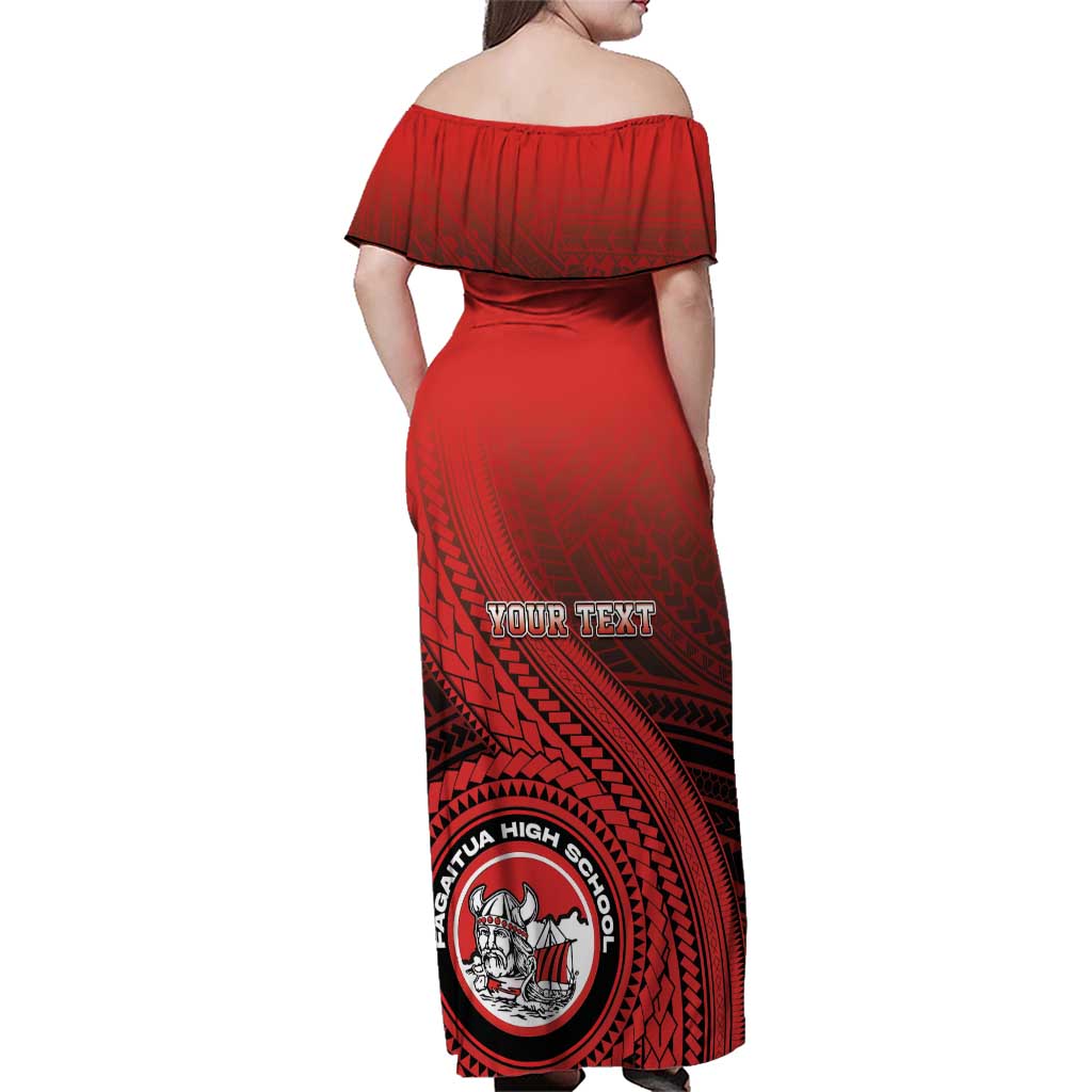 Personalized Fagaitua High School Family Matching Off Shoulder Maxi Dress and Hawaiian Shirt Polynesian Tribal Pattern LT05 - Polynesian Pride