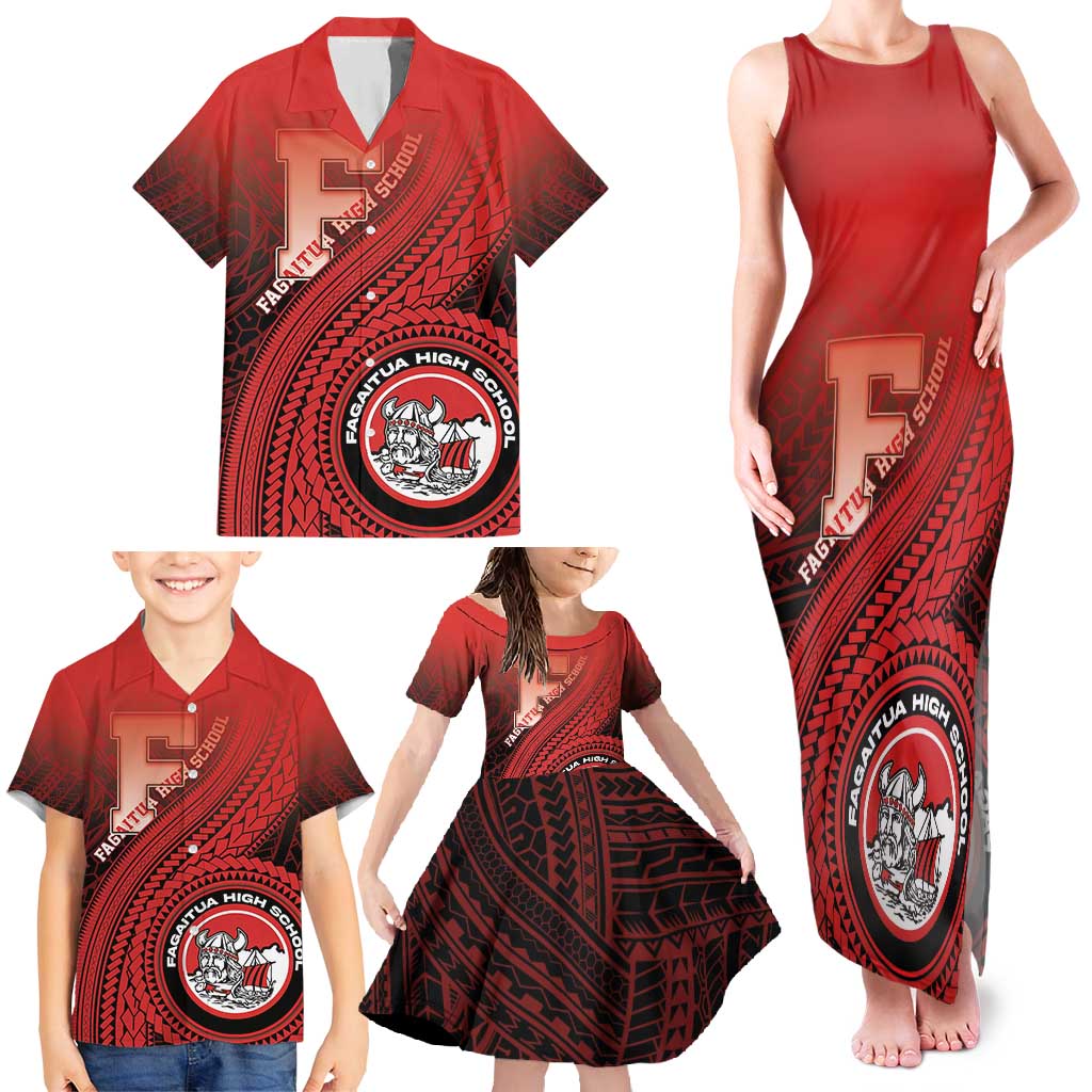 Personalized Fagaitua High School Family Matching Tank Maxi Dress and Hawaiian Shirt Polynesian Tribal Pattern LT05 - Polynesian Pride