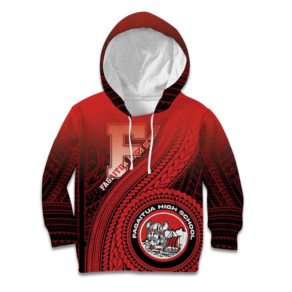 Personalized Fagaitua High School Kid Hoodie Polynesian Tribal Pattern LT05 Hoodie Red - Polynesian Pride