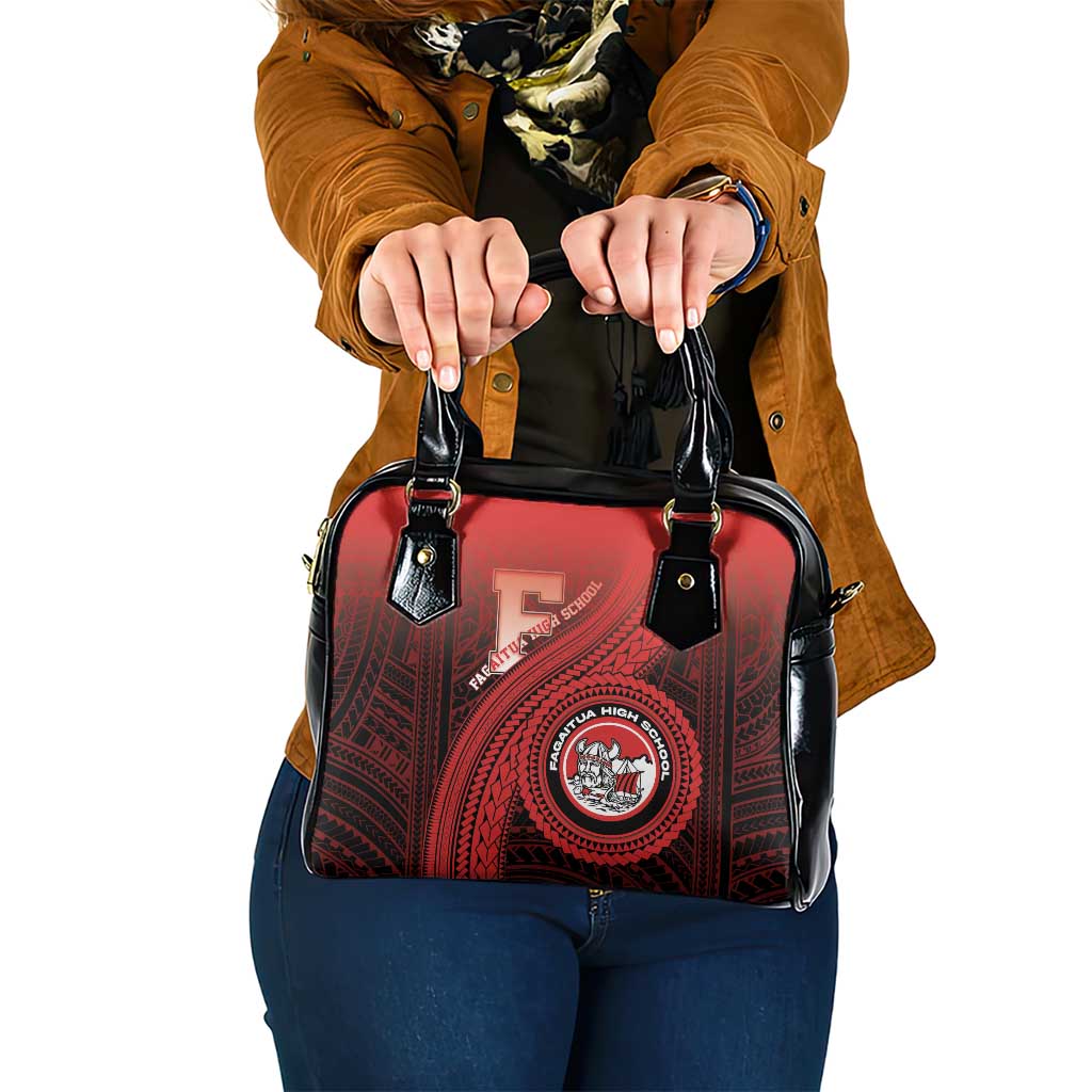 Fagaitua High School Shoulder Handbag Polynesian Tribal Pattern