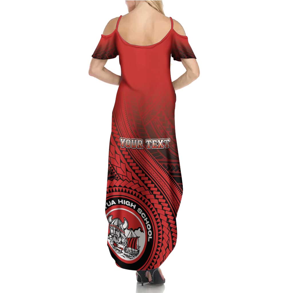 Personalized Fagaitua High School Summer Maxi Dress Polynesian Tribal Pattern LT05 - Polynesian Pride