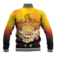 Tahiti Heiva Festival Baseball Jacket Tahitian Vahine Plumeria Flowers LT05 - Polynesian Pride