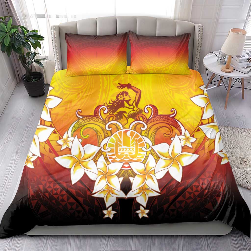 Tahiti Heiva Festival Bedding Set Tahitian Vahine Plumeria Flowers LT05 - Polynesian Pride