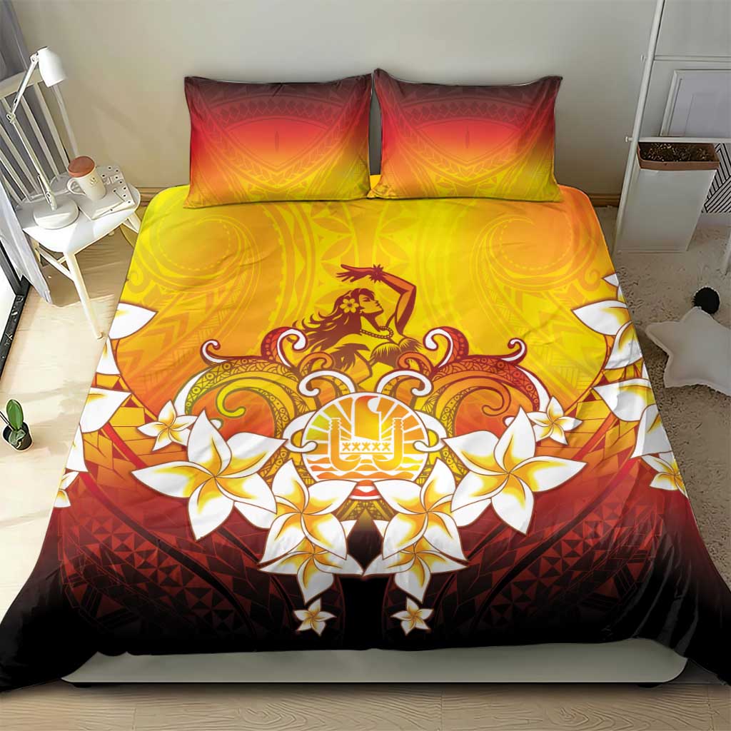 Tahiti Heiva Festival Bedding Set Tahitian Vahine Plumeria Flowers LT05 - Polynesian Pride