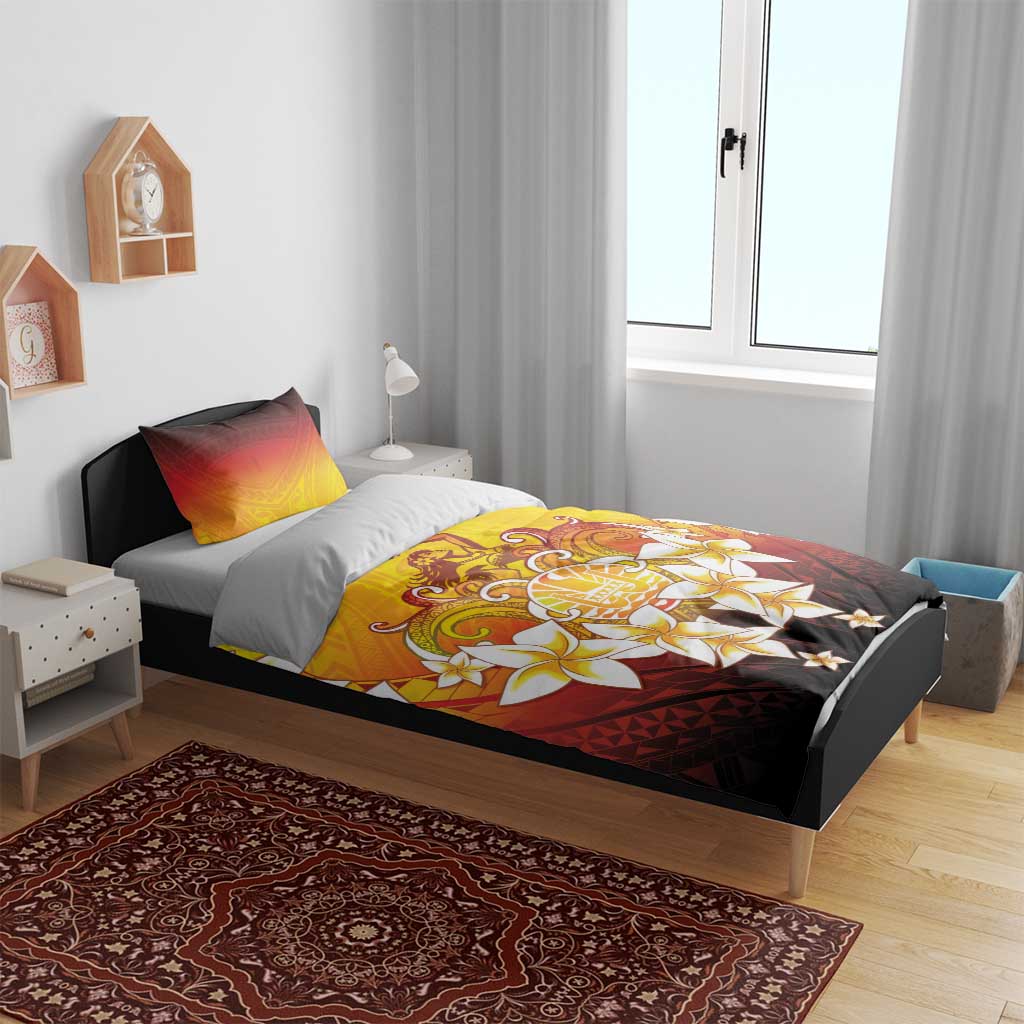 Tahiti Heiva Festival Bedding Set Tahitian Vahine Plumeria Flowers LT05 - Polynesian Pride