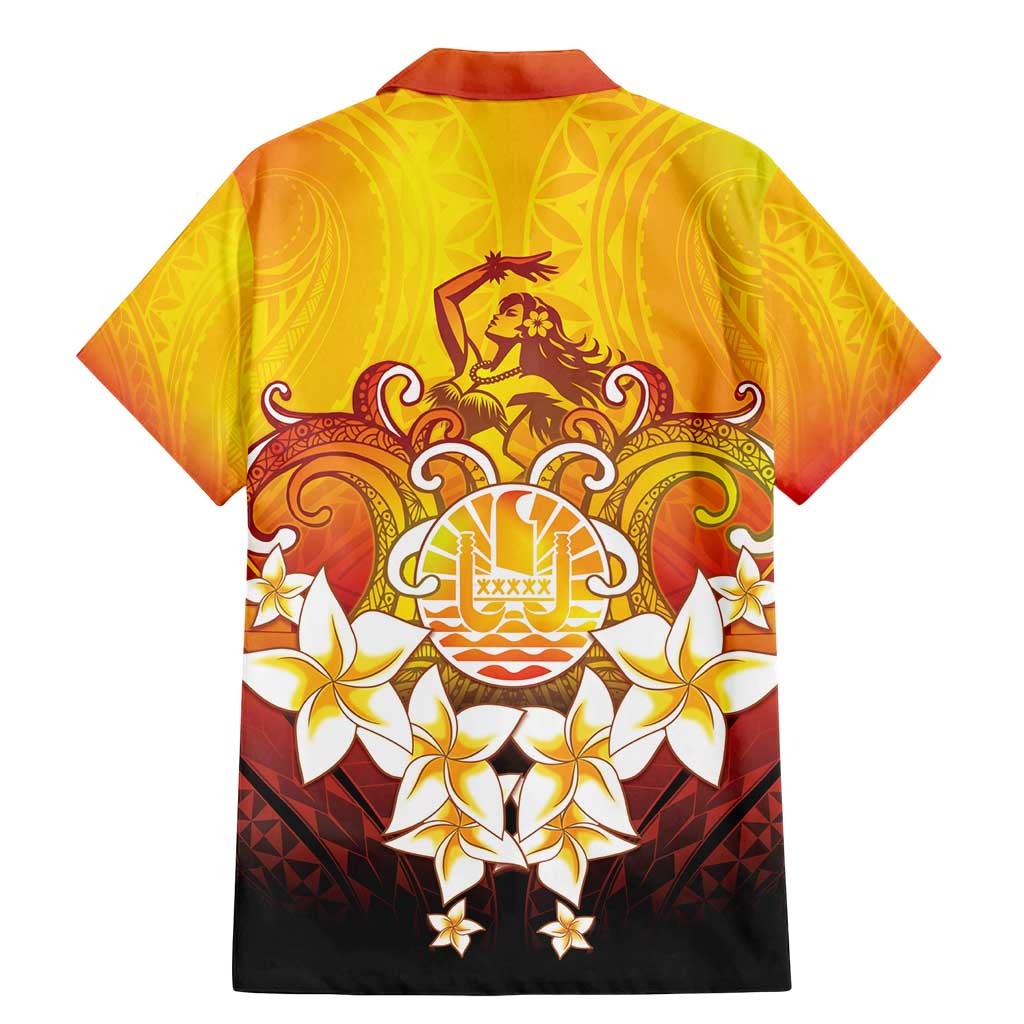 Tahiti Heiva Festival Family Matching Mermaid Dress and Hawaiian Shirt Tahitian Vahine Plumeria Flowers LT05 - Polynesian Pride