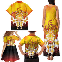 Tahiti Heiva Festival Family Matching Tank Maxi Dress and Hawaiian Shirt Tahitian Vahine Plumeria Flowers LT05 - Polynesian Pride