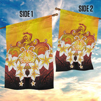 Tahiti Heiva Festival Garden Flag Tahitian Vahine Plumeria Flowers LT05 - Polynesian Pride