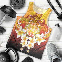 Tahiti Heiva Festival Men Tank Top Tahitian Vahine Plumeria Flowers LT05 - Polynesian Pride