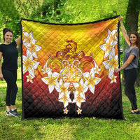 Tahiti Heiva Festival Quilt Tahitian Vahine Plumeria Flowers LT05 - Polynesian Pride