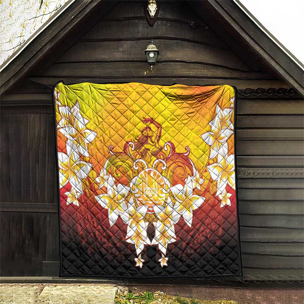 Tahiti Heiva Festival Quilt Tahitian Vahine Plumeria Flowers LT05 - Polynesian Pride