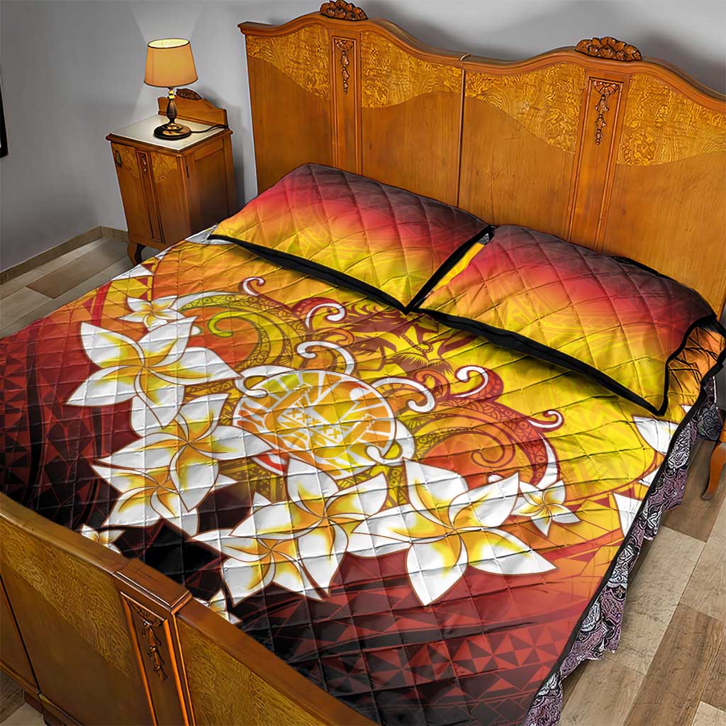 Tahiti Heiva Festival Quilt Bed Set Tahitian Vahine Plumeria Flowers LT05 - Polynesian Pride