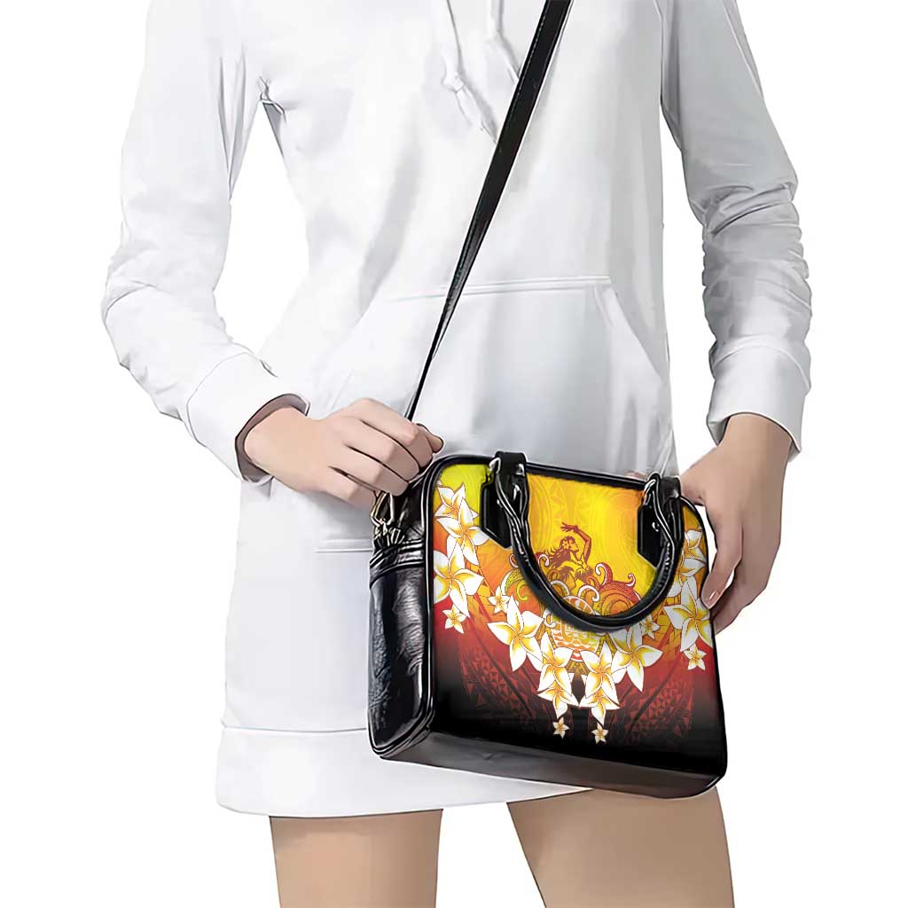 Tahiti Heiva Festival Shoulder Handbag Tahitian Vahine Plumeria Flowers LT05 - Polynesian Pride