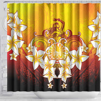 Tahiti Heiva Festival Shower Curtain Tahitian Vahine Plumeria Flowers LT05 - Polynesian Pride